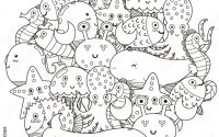 Cute anime animal characters coloring book