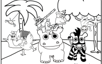 Jungle animals coloring pages preschool