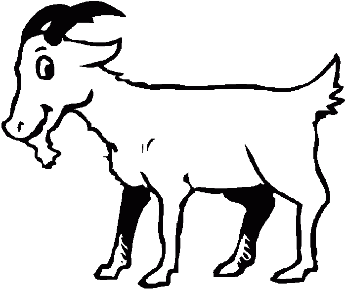 Coloring pages animals goat