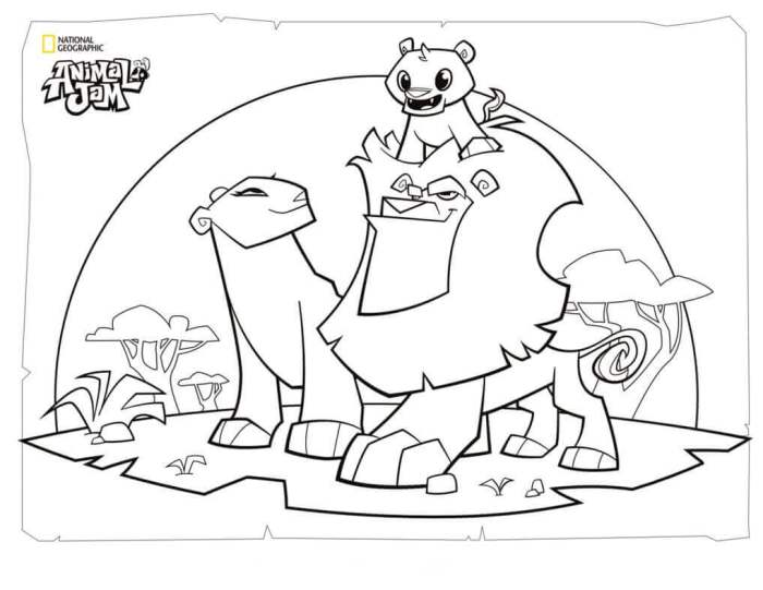 Free animal jam coloring pages