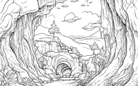 Cave animals coloring pages