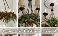 Christmas decor for chandelier