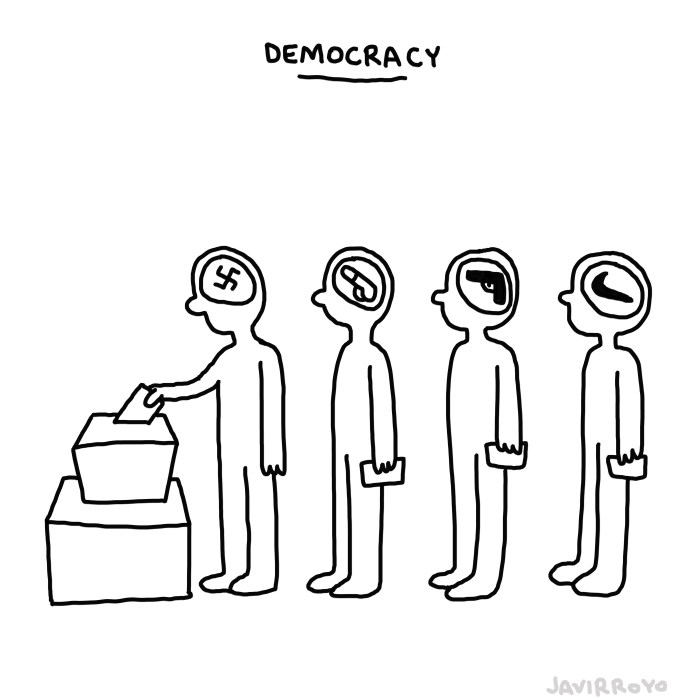 Presidential democracy easy drawing