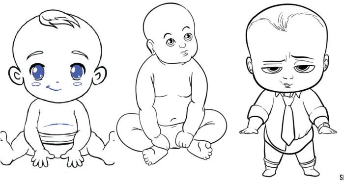 Baby easy drawing items