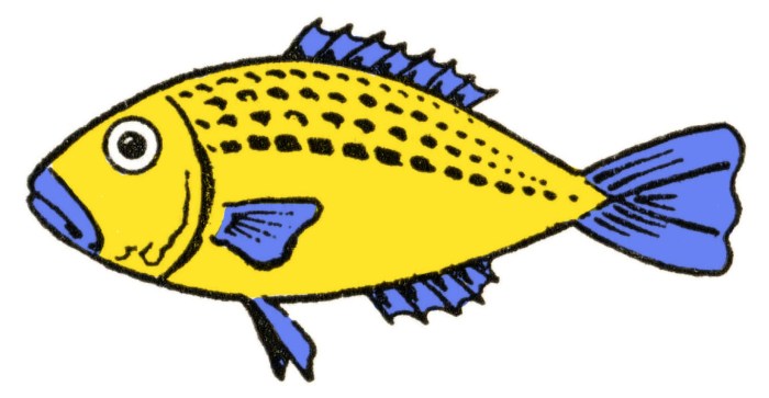 Saltwater fish easy drawing