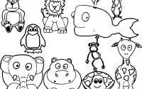 Coloring sheet of animals