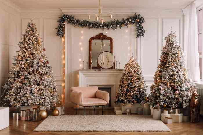 Christmas tree and decor