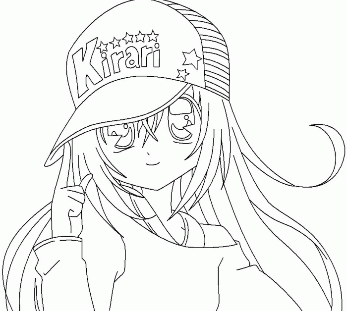 Custom anime coloring pages