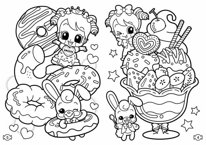 Cute anime coloring pictures