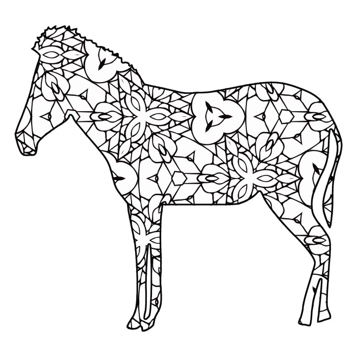 Geometric animal coloring pages