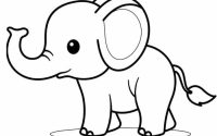 Elephant animal coloring page