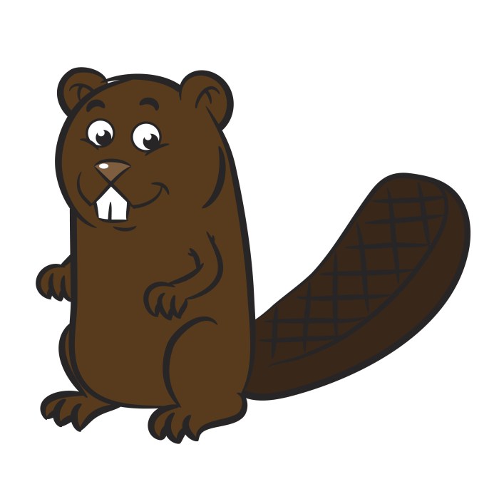 Easy drawing of beaver