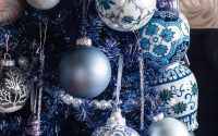 Blue decor christmas tree