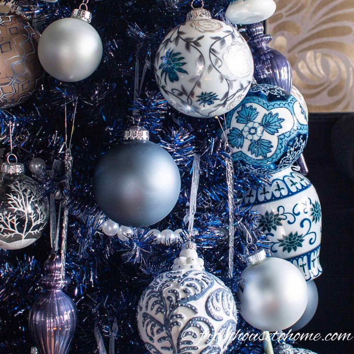 Blue decor christmas tree