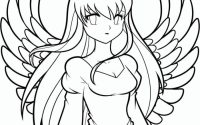 Angel anime coloring pages