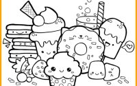 Coloring pages anime food girls