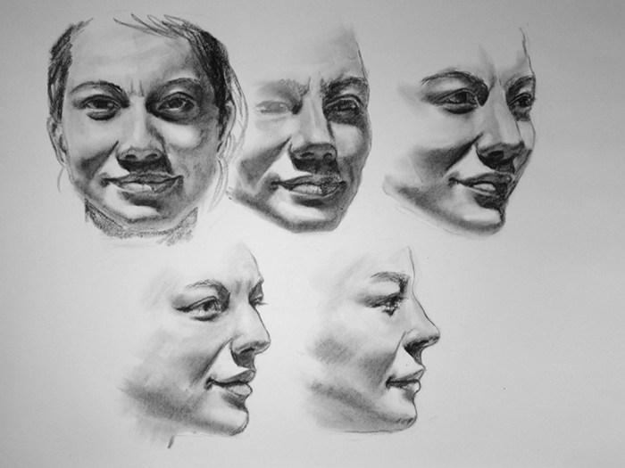 Easy drawing of a person's face