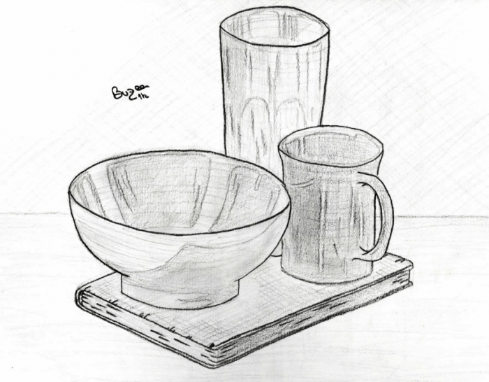 Still life drawing easy