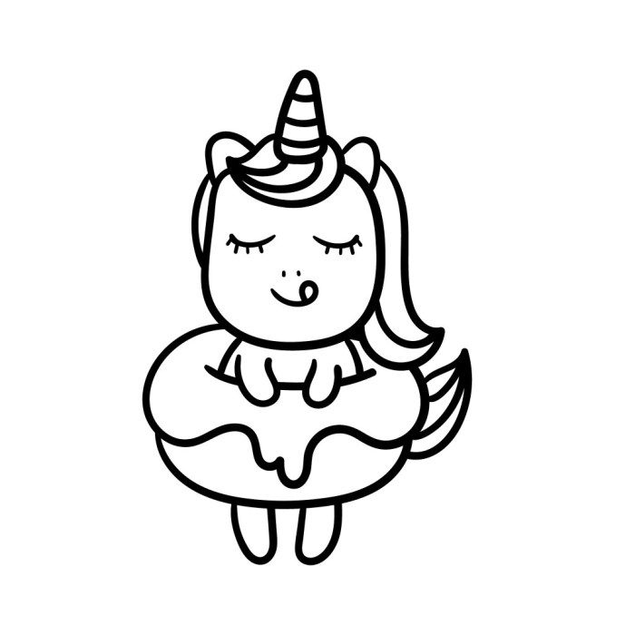 Unicorn cute animal coloring pages