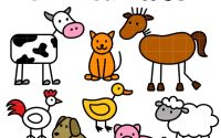 Farm animals clipart coloring