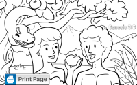 Adam eve coloring pages kids printable