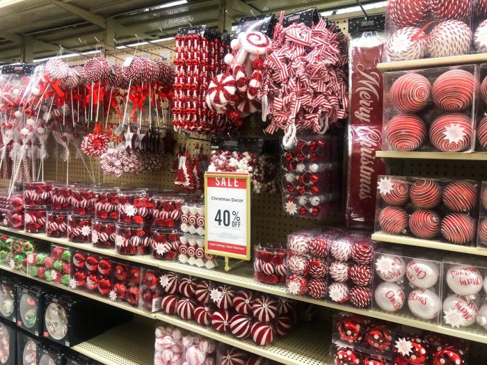 Christmas decor at hobby lobby