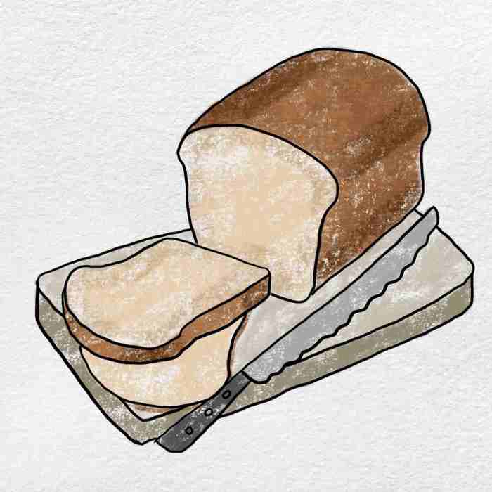 Easy bread drawing big