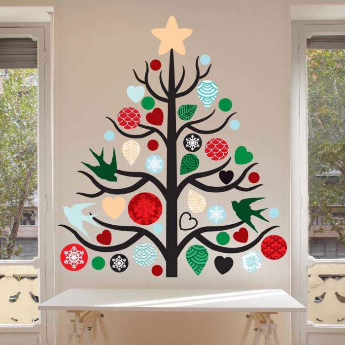 Christmas sticker wall decor