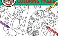 Cute rainforest animal coloring pages