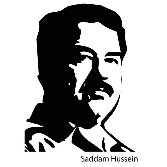 Saddam hussein drawing easy