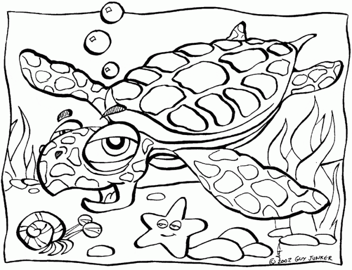 Ocean animals coloring sheets