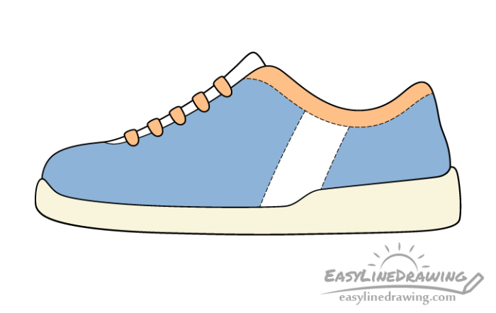 How to draw a shoes drawing easy