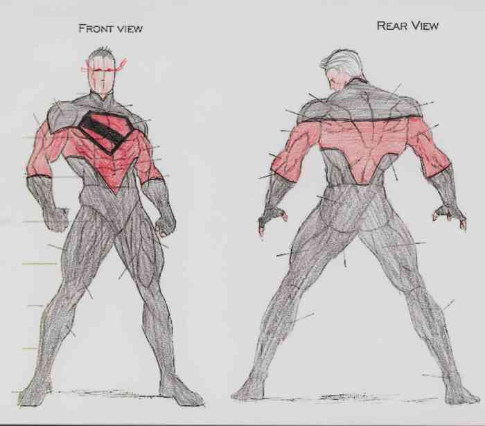 Super hero drawing body easy