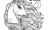 Unicorn cute animal coloring pages