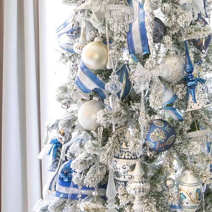 Blue decor christmas tree