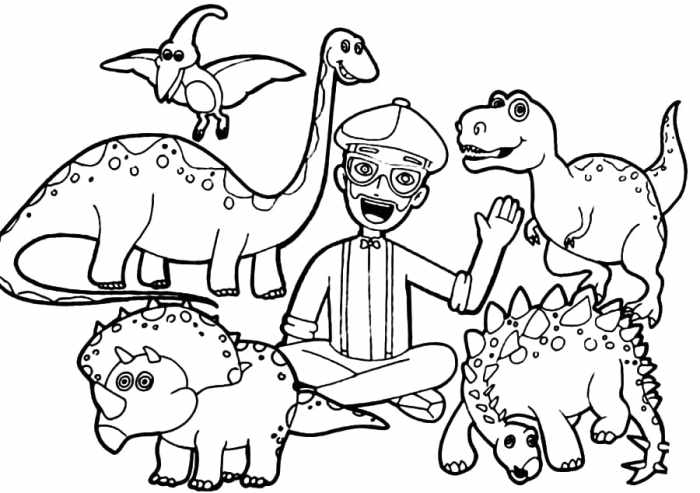 Blippi coloring book animals &amp