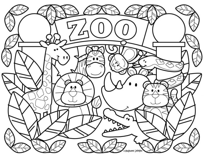 Coloring pages preschool animals